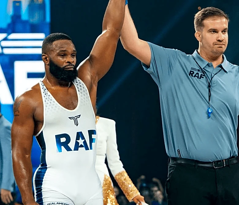 Former UFC champion Tyron Woodley ends eight-year win drought with wild RAF 12 comeback