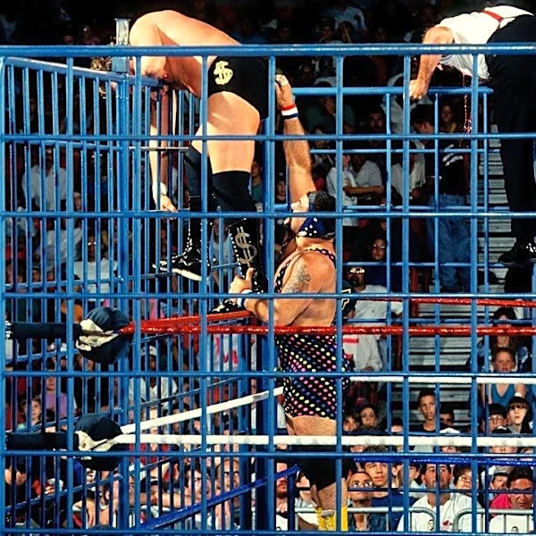 A cage match with a dumb rule leads to an underrated classic