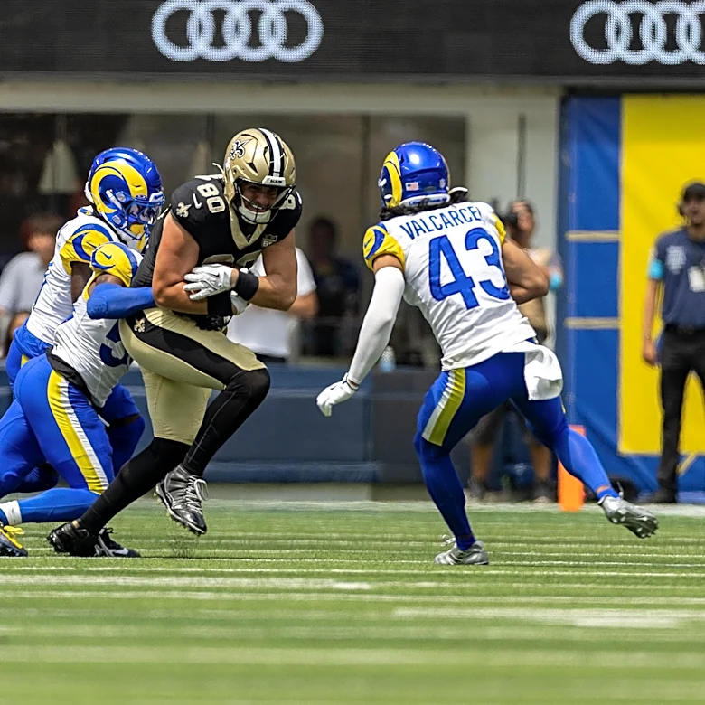 Who was the Saints’ breakout player vs. the Rams?