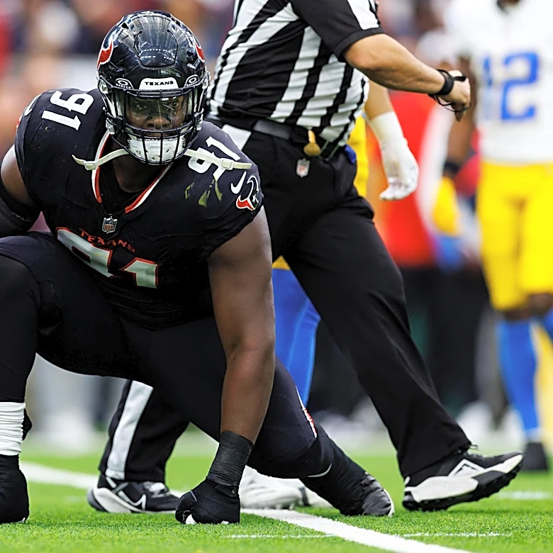 Folorunso Fatukasi provides hope for Las Vegas Raiders’ run defense in preseason game against Houston Texans