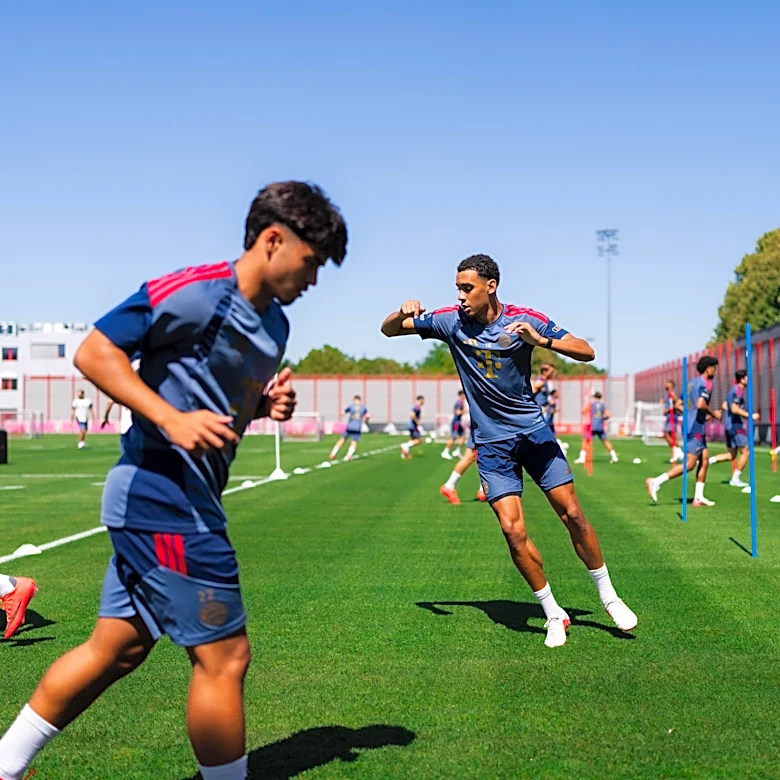 Jamal Musiala returns to Bayern Munich team training
