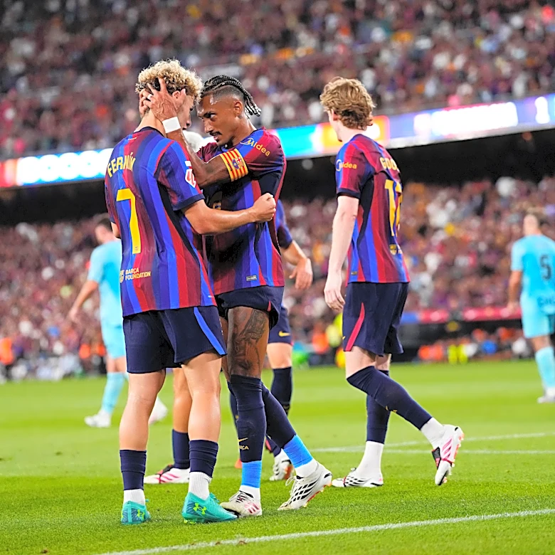 Barcelona 2-0 Athletic Club: Raphinha and Fermín López on target as Barça dominate La Liga home opener