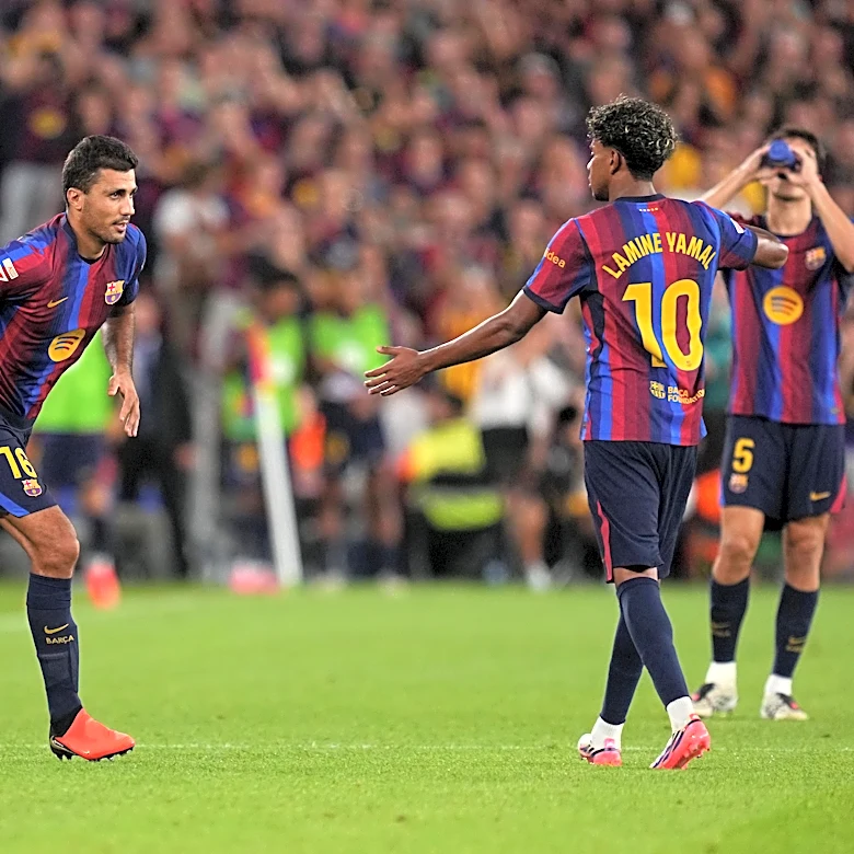 ‘We need that’ – Rodri sends message to Lamine Yamal after making Barcelona debut