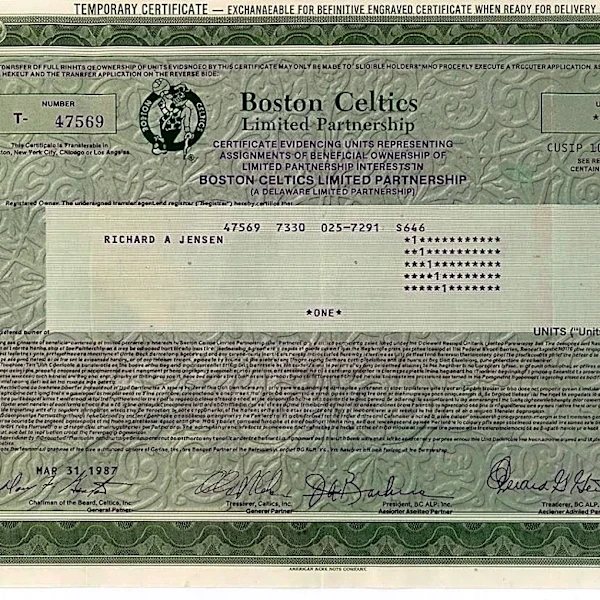 History Month: When anyone could own a piece of the Celtics