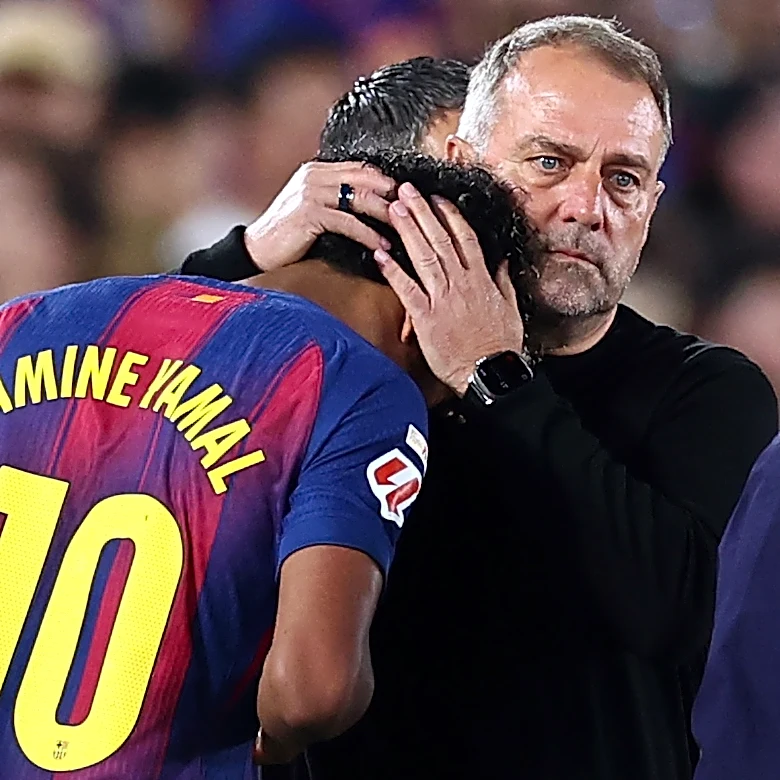 ‘He’s on the right track’ – Hansi Flick jumps to defence of Lamine Yamal at Barcelona
