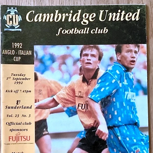 On This Day (1st Sept 1992): When Sunderland Drew 1-1 In The Forgotten Anglo-Italian Cup
