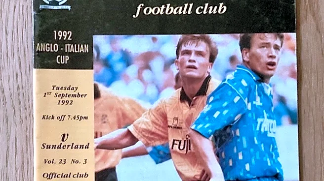 On This Day (1st Sept 1992): When Sunderland Drew 1-1 In The Forgotten Anglo-Italian Cup