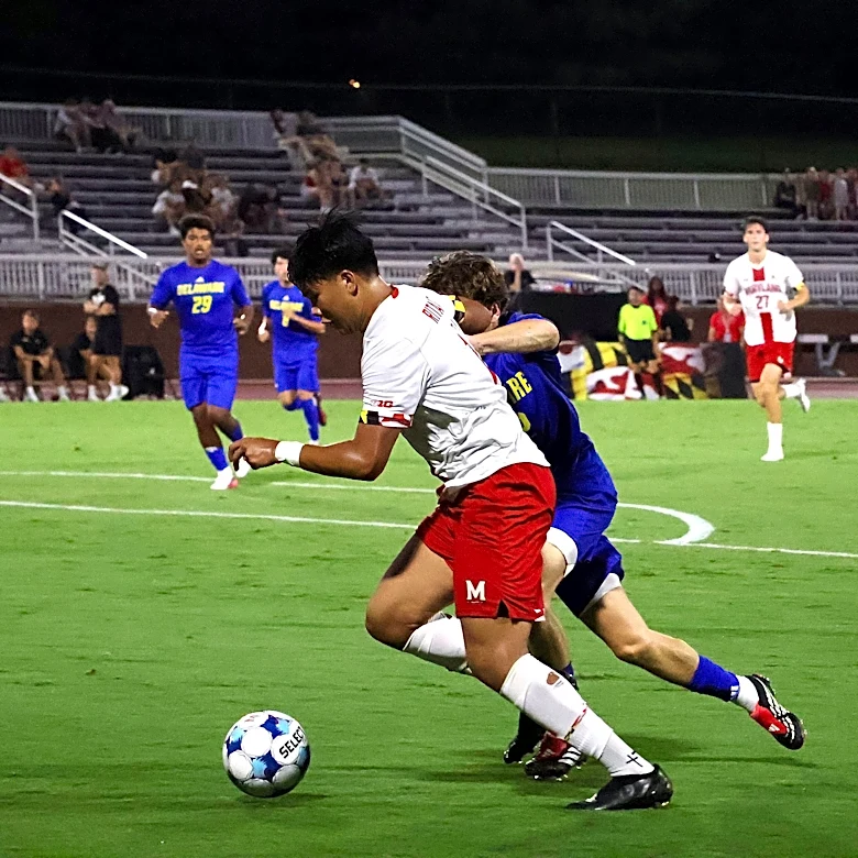 No. 2 Maryland men’s soccer narrowly escapes upset threat, edges out Delaware, 4-3