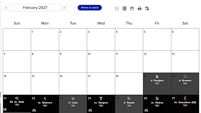 White Sox 2027 Spring Training schedule announced