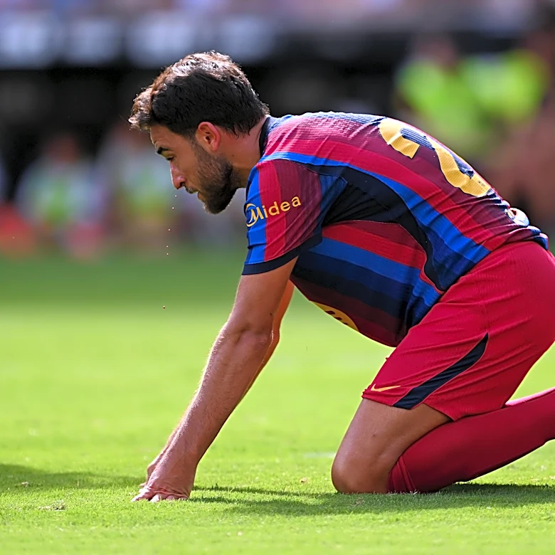 Eric Garcia forced off injured for Barcelona after collision with Rodri