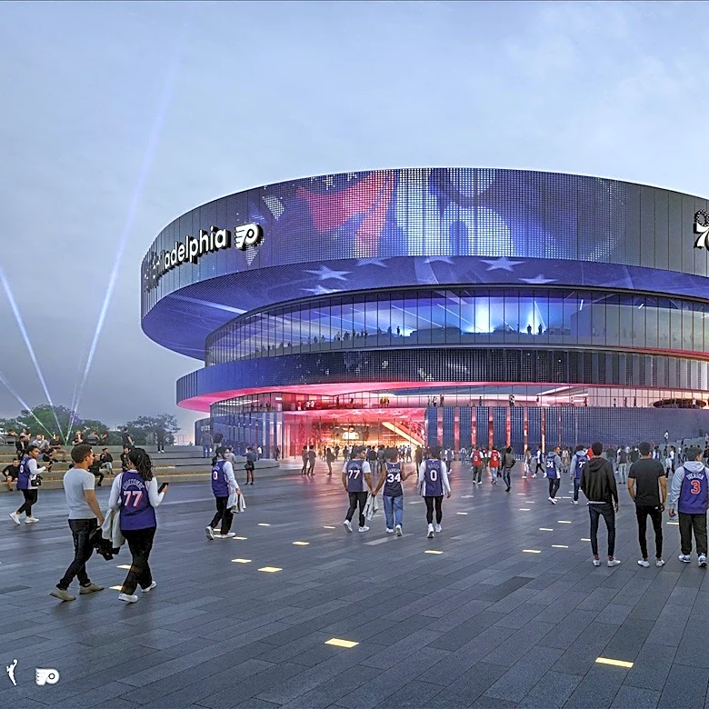 Sixers reveal first exterior renderings of future arena slated for 2030