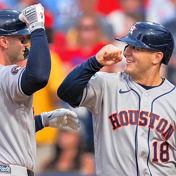 Astros 3 HRs Back Big Wes; Hold On for 6-5 Win Over Phillies