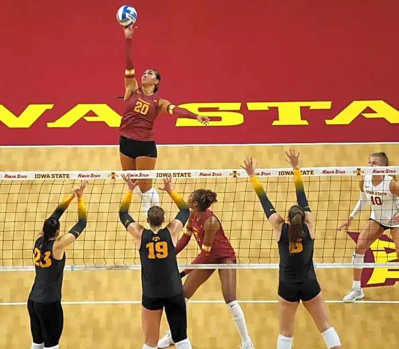 Iowa State volleyball swept by Iowa