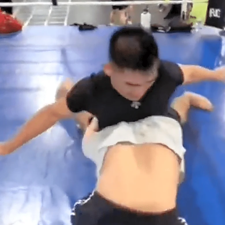 Video: Watch cocky wrestling fan challenge red-hot UFC title contender, get humiliated despite no-hands restriction