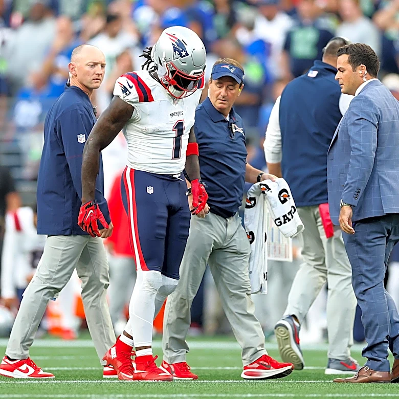 A.J. Brown injury update: Patriots WR dealing with high-ankle sprain
