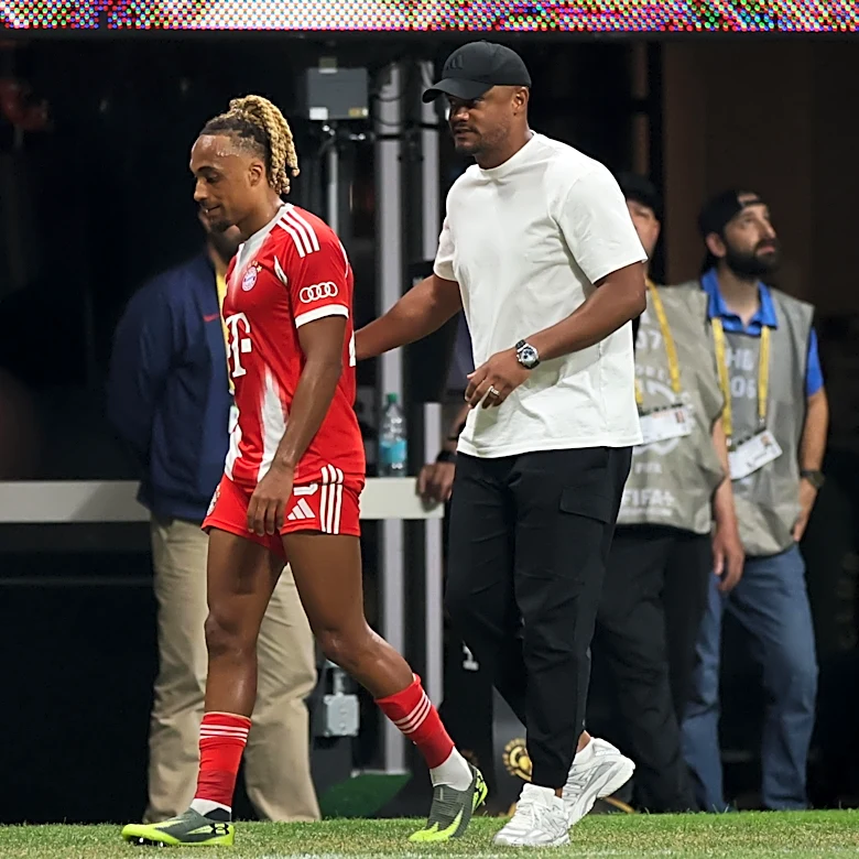 Vincent Kompany riffs on how to deal with Bayern Munich’s Sacha Boey