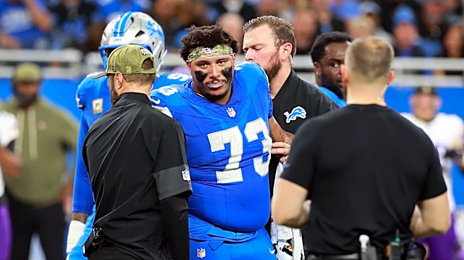 Christian Mahogany injury update: Detroit Lions LG carted of (knee)