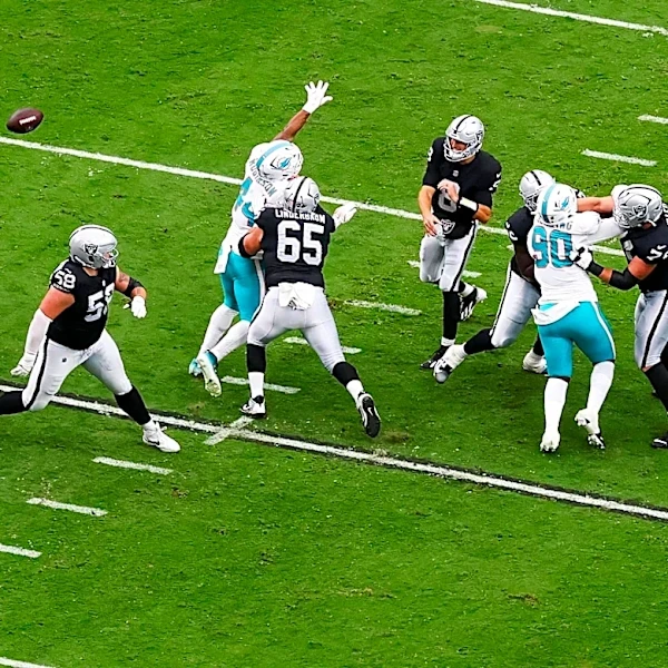 Las Vegas Raiders offensive line turning heads for right reasons