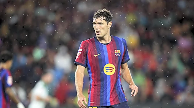 Andreas Christensen looks distraught after being forced off injured for Barcelona against Sevilla