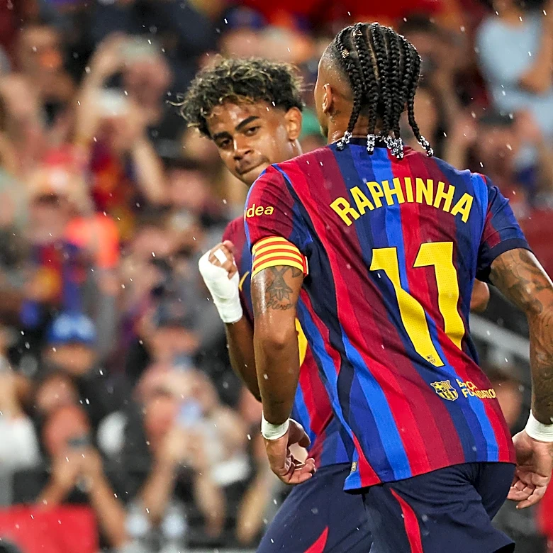 Raphinha matches Messi and Ronaldo and Lamine Yamal beats Vinicius Jr record as Barcelona stay perfect