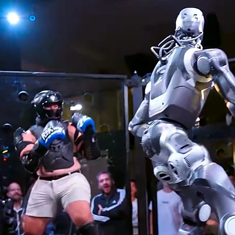 Video: Terminator dominates first human vs. robot cage match
