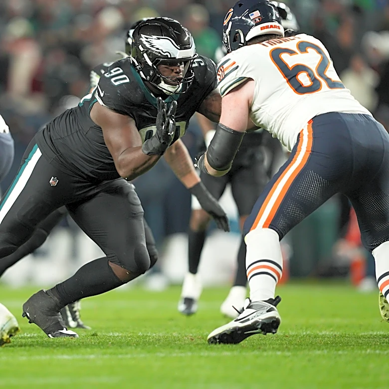 Can the Eagles’ Jordan Davis keep the Bears’ 2 running backs in check?