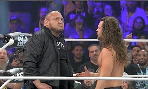 Samoa Joe returns to AEW and uses his head to take out Jack Perry