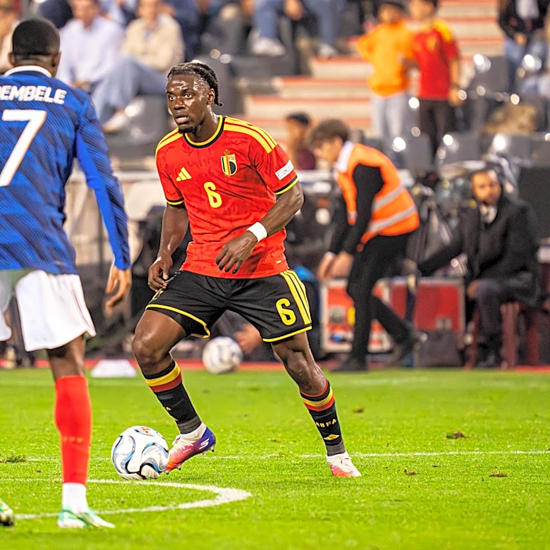 Roméo Lavia starts for Belgium against Maxence Lacroix and France