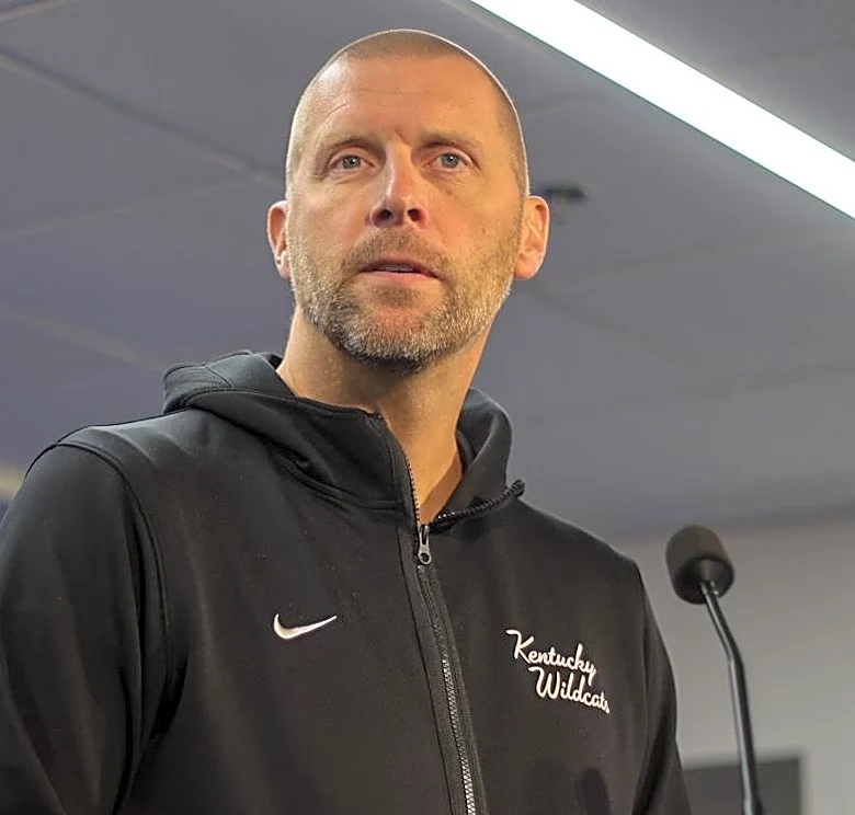 Mark Pope talks about his beard, Larry Bird, and Kentucky Basketball