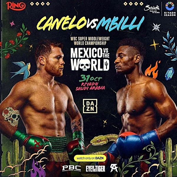 Canelo Alvarez vs Christian Mbilli officially official for October 31st, but red flags remain