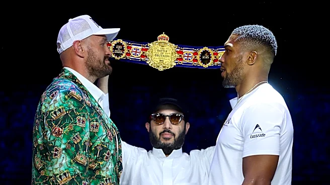 Video: Tyson Fury, Anthony Joshua face off for 1st time ahead of historic fight