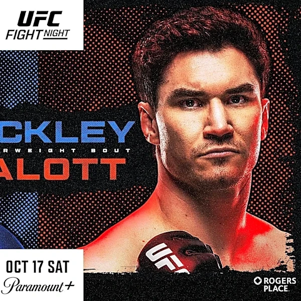 UFC Edmonton poster slaps for ‘Buckley vs. Malott’ on Oct. 17 in Canada