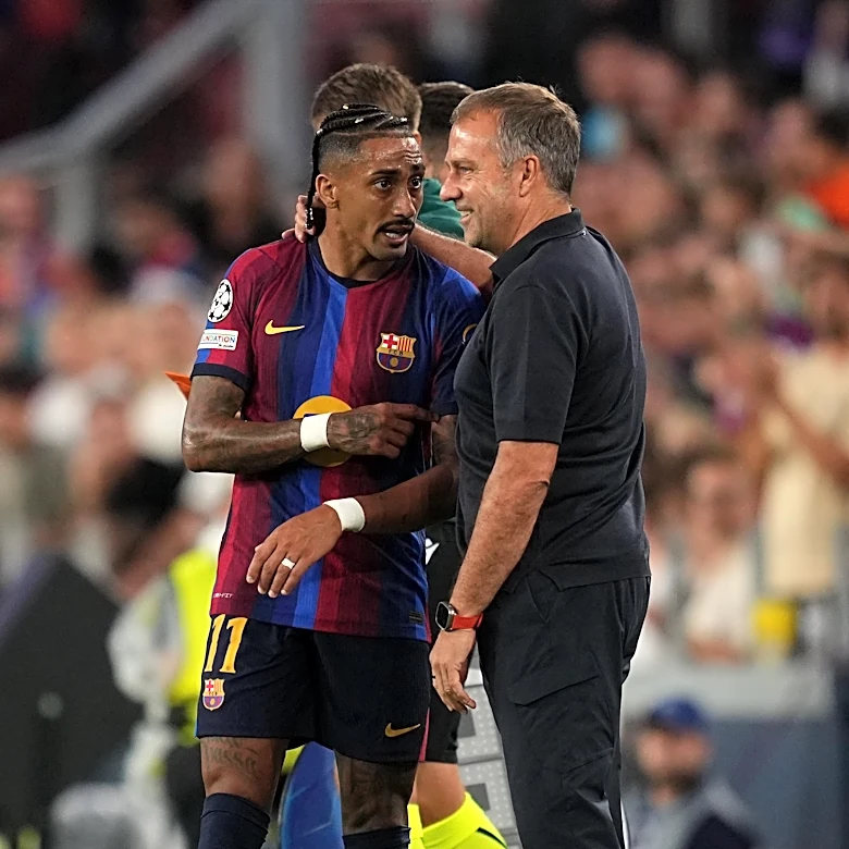 Hansi Flick to take cautious approach with Raphinha return to Barcelona lineup after injury with Brazil