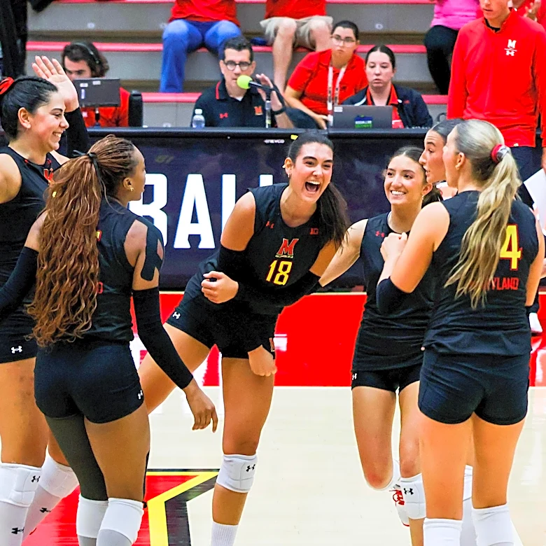 Freshmen dazzle as Maryland volleyball overcomes Iowa in five-set thriller