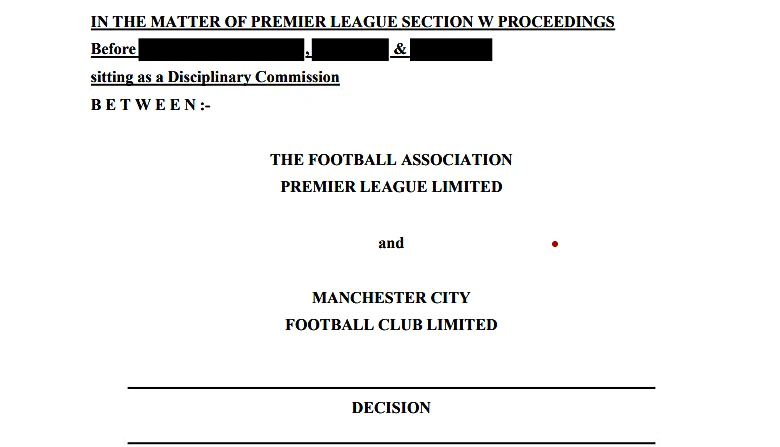 Breaking Down the Disciplinary Commission Report on Man City