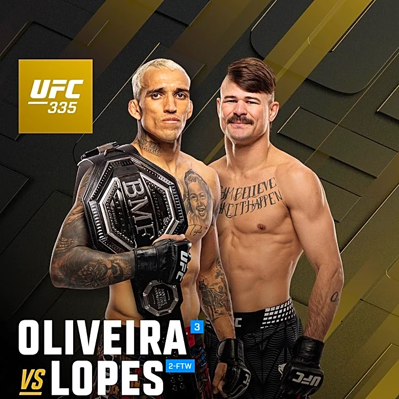 Latest UFC 335 fight card, start time, date and location | Oliveira vs. Lopes