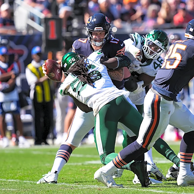 Chicago Bears Pass Protection Analysis on the Sack Allowed vs Jets