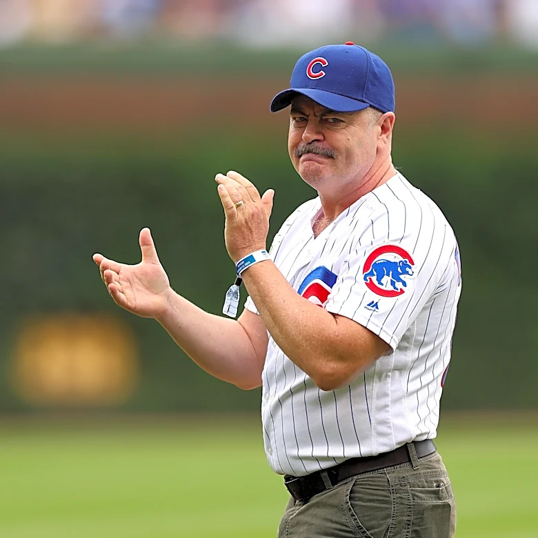 Yes, Nick Offerman is aware that Payton Tolle looks like his son
