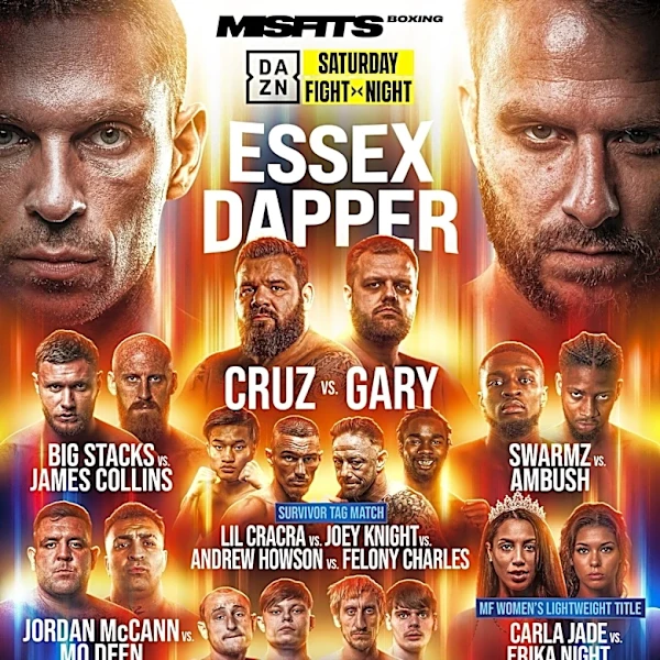 Misfits 30 live streaming results, boxing video highlights | Essex vs. Dapper