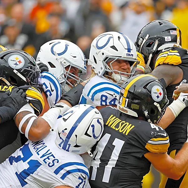 Warren runs wild as Colts fall 34-22 on road to Steelers