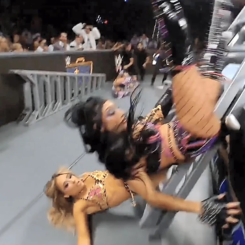 I still can’t believe this spot in the women’s Money in the Bank ladder match