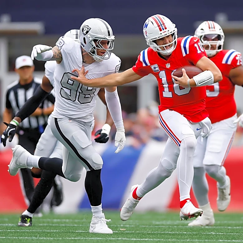 Patriots’ collective effort neutralizes Maxx Crosby, Raiders pass rush in Week 5 win