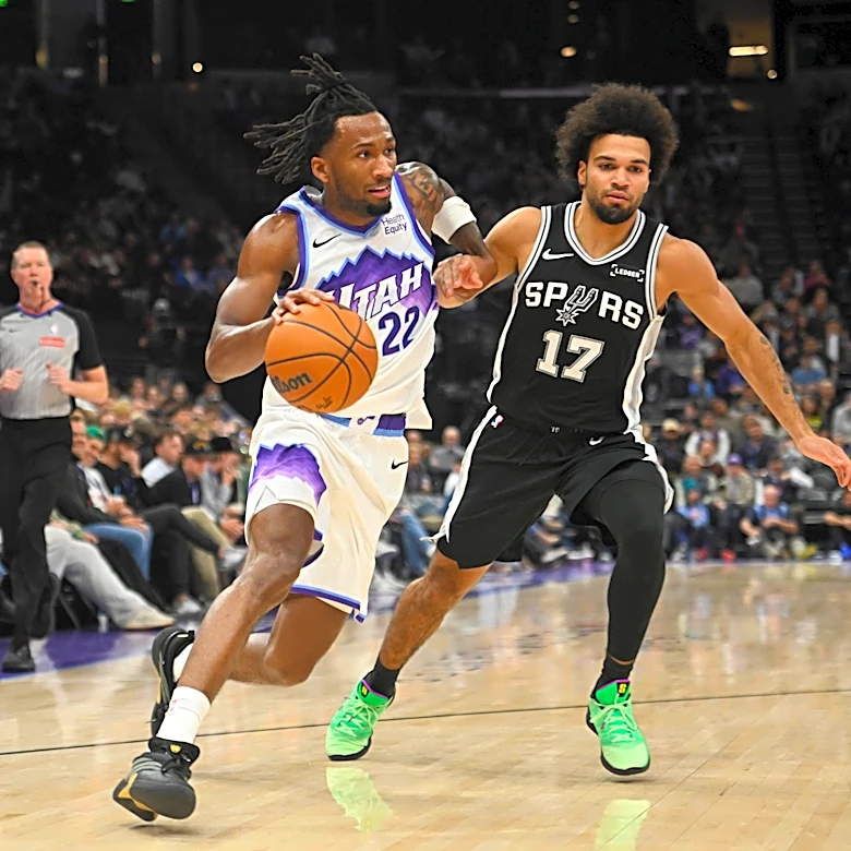 Jazz control 199-109 in preseason action against limited Spurs squad