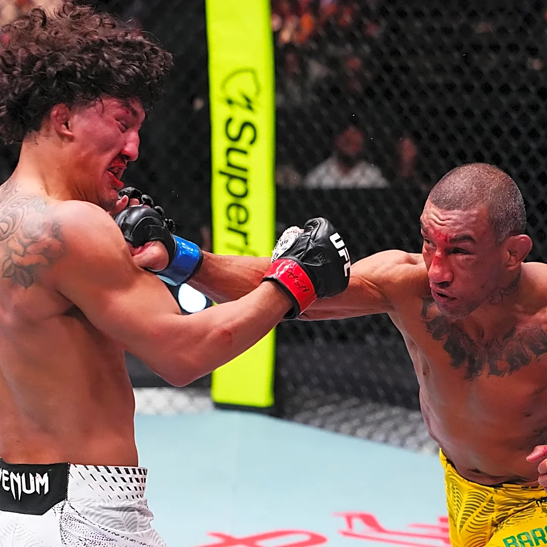 Raoni Barcelos and Raul Rosas Jr. reunited in Las Vegas after brutal war at UFC Vegas 121
