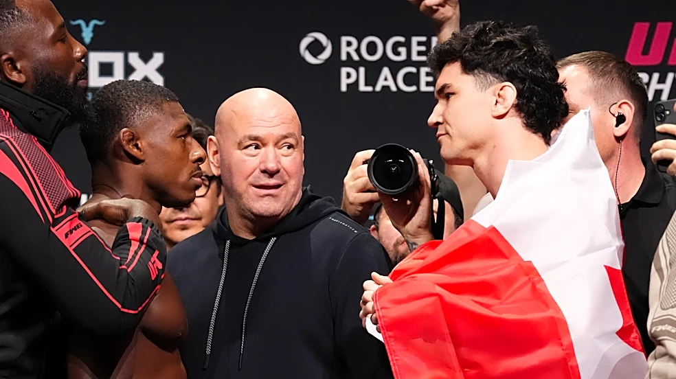 Video: Joaquin Buckley too locked in for UFC Edmonton face-off, leaves flabbergasted Dana White hanging