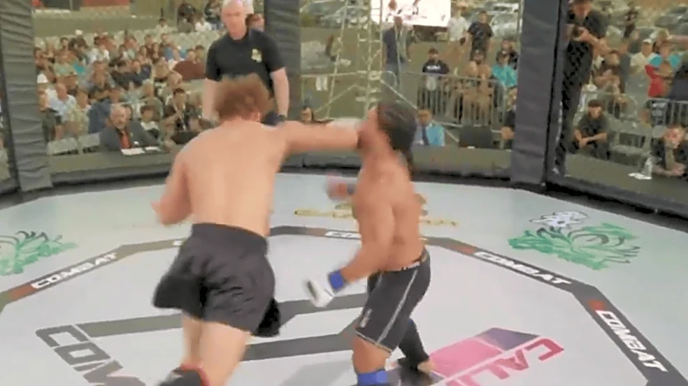 BANG! MMA fighter lands GSP-like superman punch to score viral debut knockout | Video