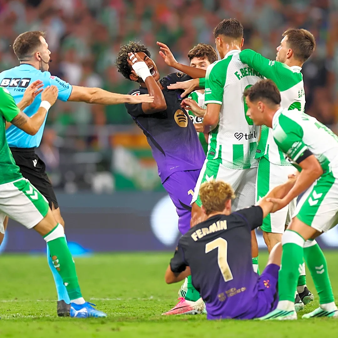 ‘Lamine Yamal provoked him’ – Manuel Pellegrini blasts ‘lamentable’ referee after Barcelona loss