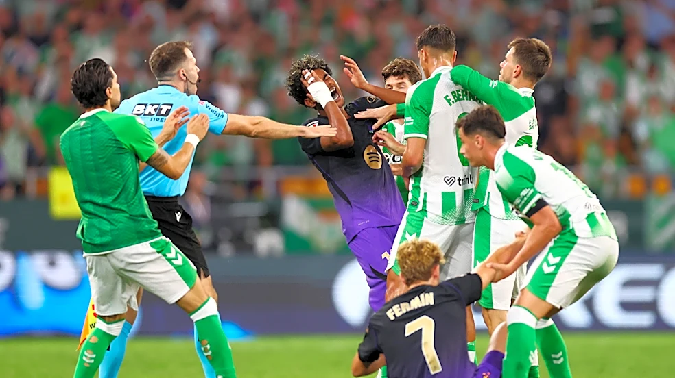 ‘Lamine Yamal provoked him’ – Manuel Pellegrini blasts ‘lamentable’ referee after Barcelona loss