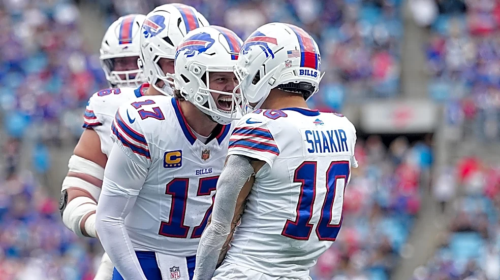 Who is Josh Allen throwing to in Las Vegas Raiders-Buffalo Bills Week 6 matchup?