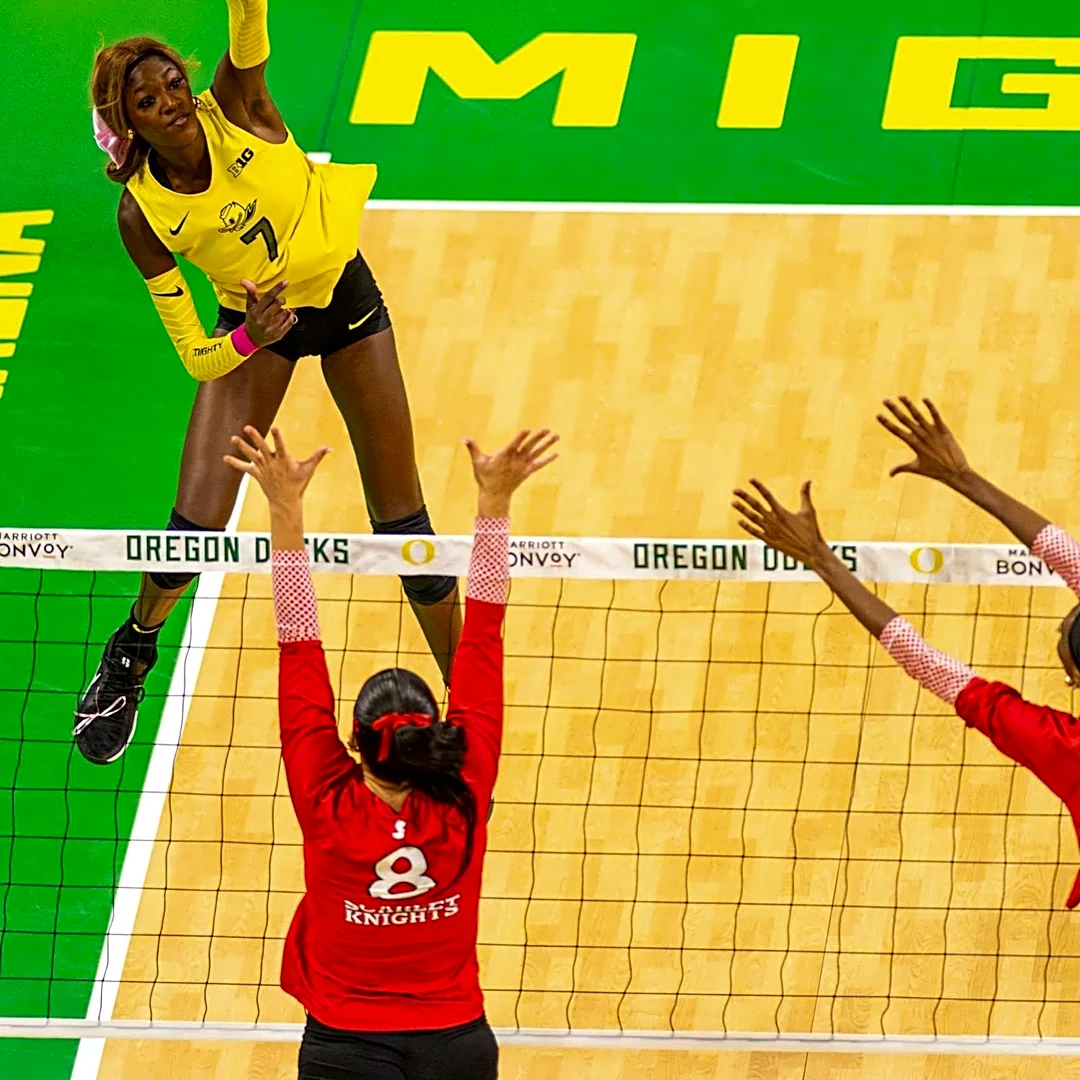 Volleyball Steals the Second From #11 Oregon 32-30, but Hits .068 in a Four-Set Loss